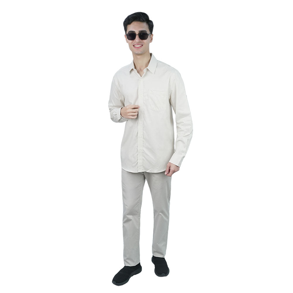 Men Slim Cotton Oxford Shirt