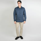 Men Slim Cotton Oxford Shirt