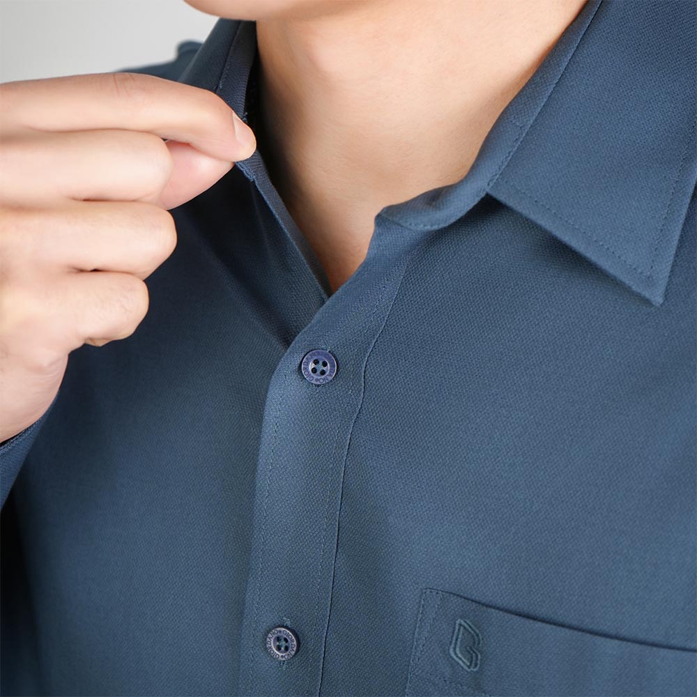 Men Slim Cotton Oxford Shirt
