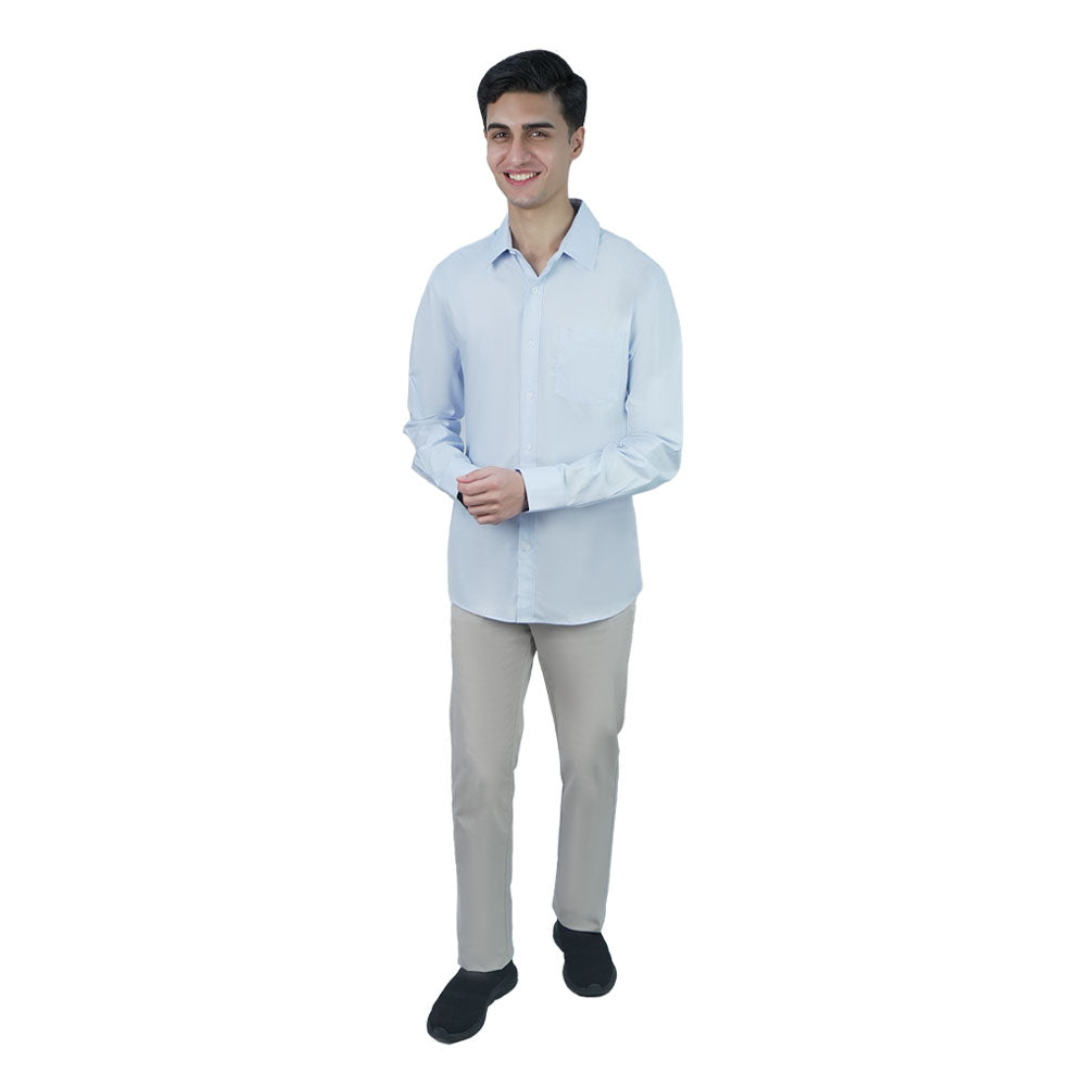 Men Slim Cotton Oxford Shirt