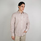 Men's Washed Cotton Band Collar Shirt