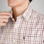 Men's Washed Cotton Band Collar Shirt