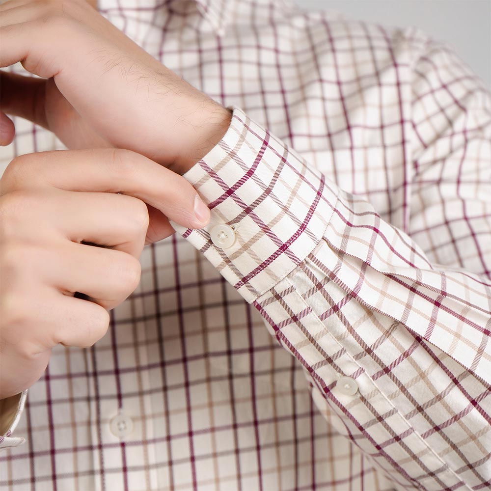 Men's Washed Cotton Band Collar Shirt