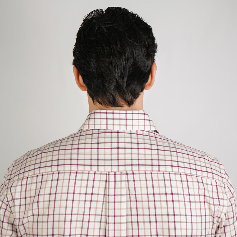 Men's Washed Cotton Band Collar Shirt