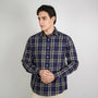 Men's Washed Cotton Band Collar Shirt