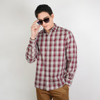 Men's Washed Cotton Band Collar Shirt
