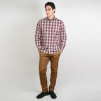 Men's Washed Cotton Band Collar Shirt