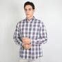 Men's Washed Cotton Band Collar Shirt