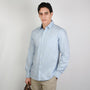 Men's Washed Cotton Band Collar Shirt