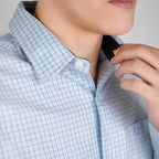 Men's Washed Cotton Band Collar Shirt