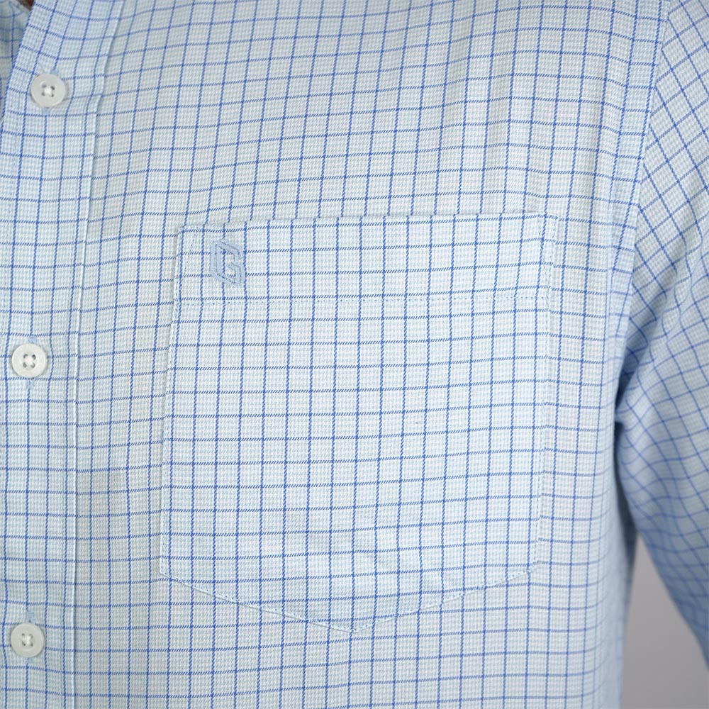 Men's Washed Cotton Band Collar Shirt