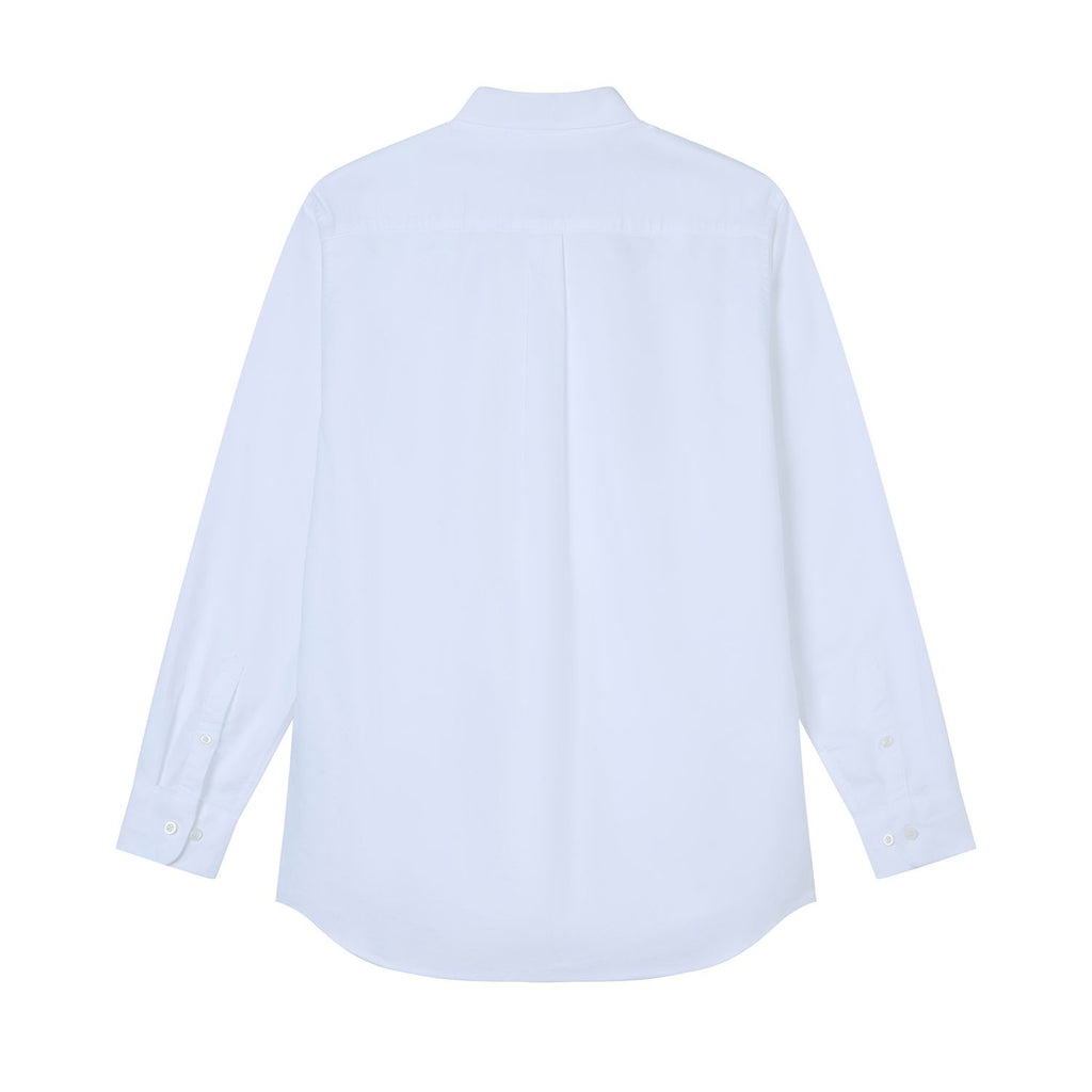 Men Slim Cotton Embroidered Oxford Shirt