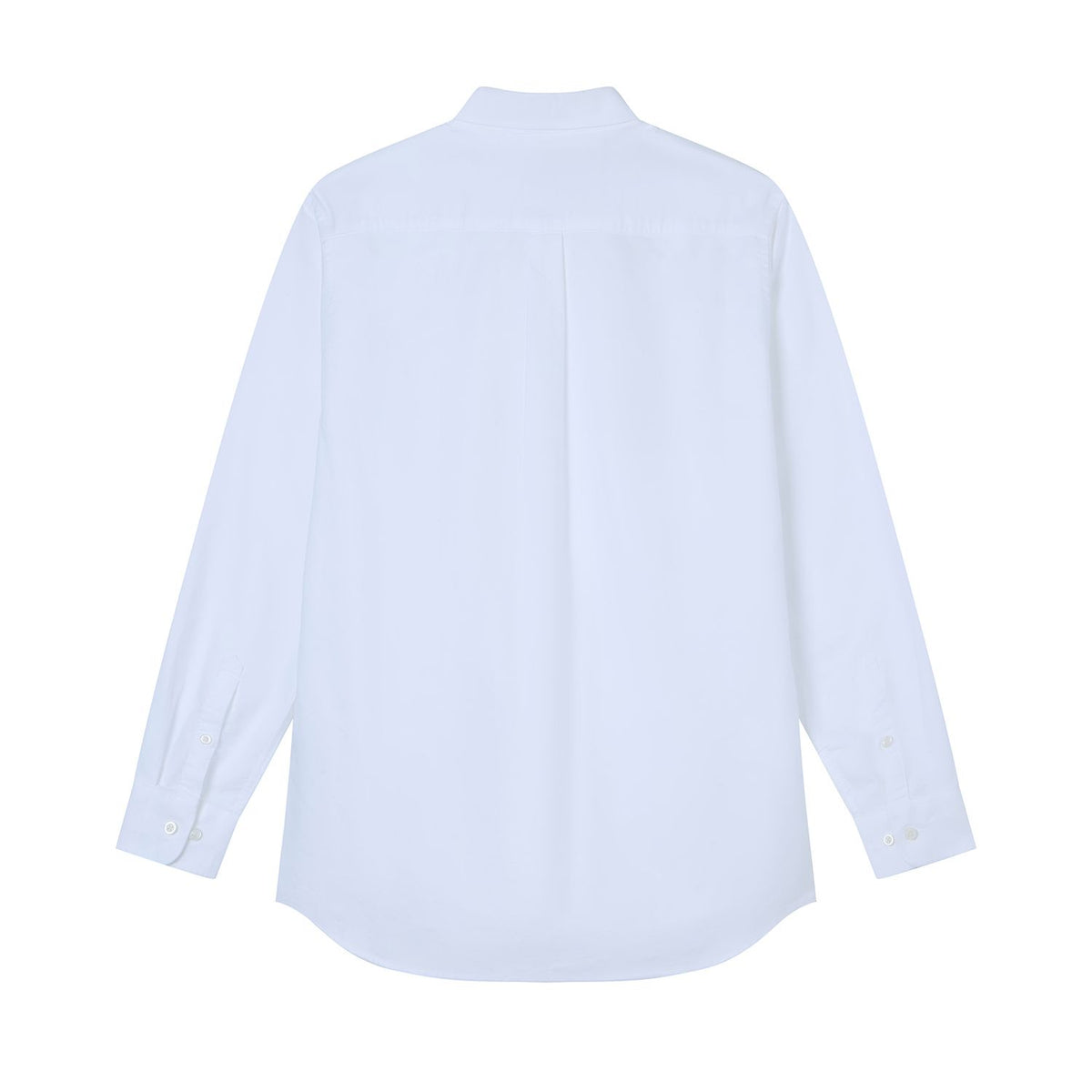 Men Slim Cotton Embroidered Oxford Shirt