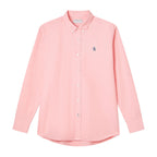 Men Slim Cotton Embroidered Oxford Shirt
