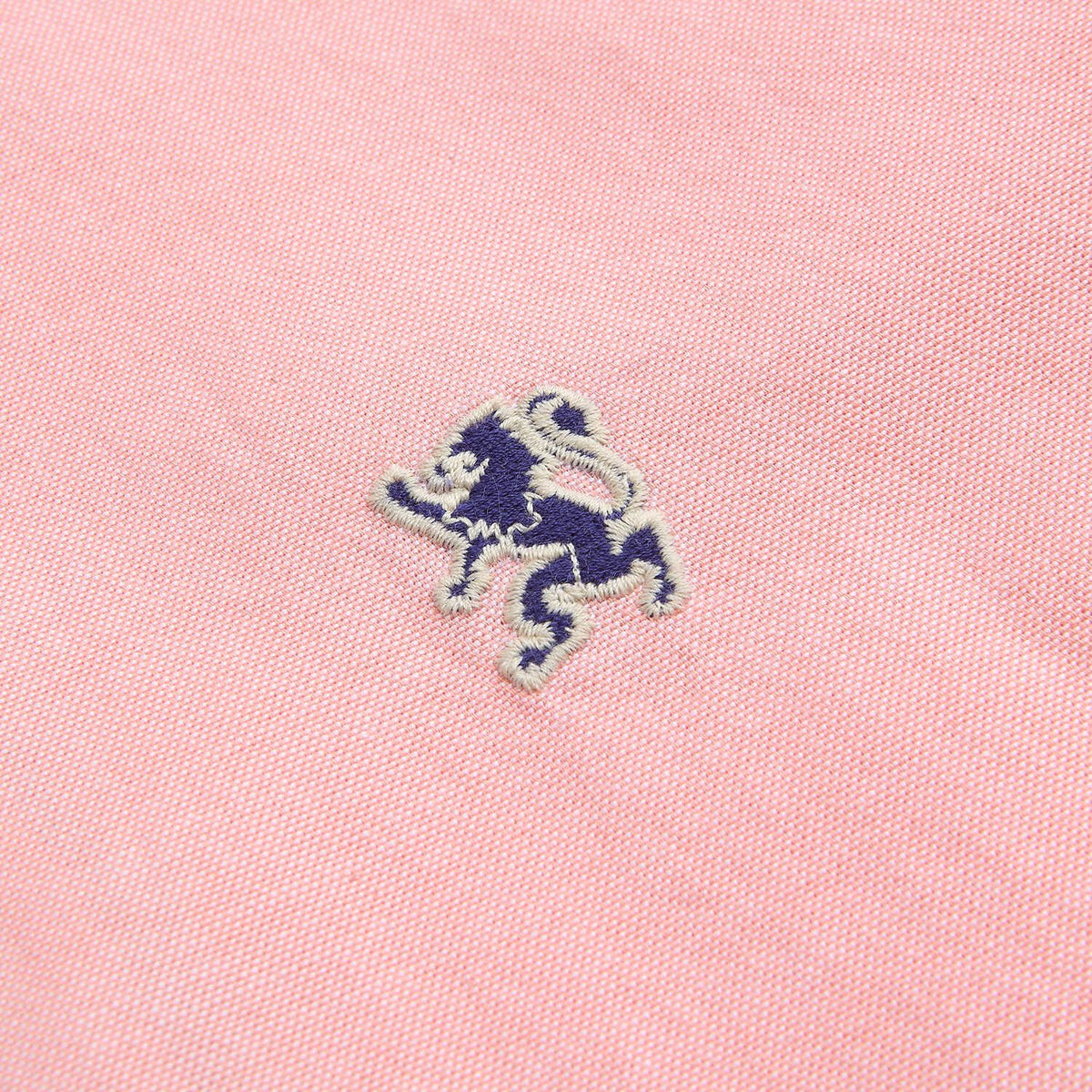 Men Slim Cotton Embroidered Oxford Shirt