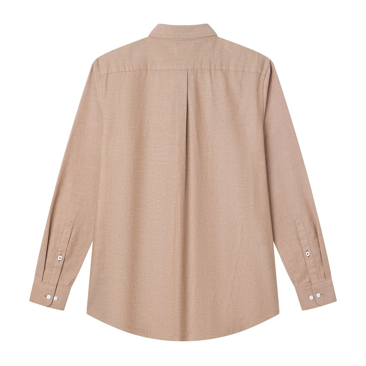 Men Slim Cotton Embroidered Oxford Shirt