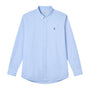 Men Slim Cotton Embroidered Oxford Shirt