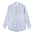 Men Slim Cotton Embroidered Oxford Shirt