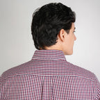 Men Slim Cotton Embroidered Oxford Shirt