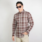 Men Slim Cotton Embroidered Oxford Shirt