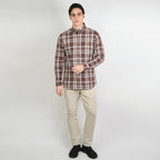 Men Slim Cotton Embroidered Oxford Shirt