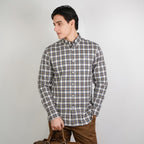 Men Slim Cotton Embroidered Oxford Shirt
