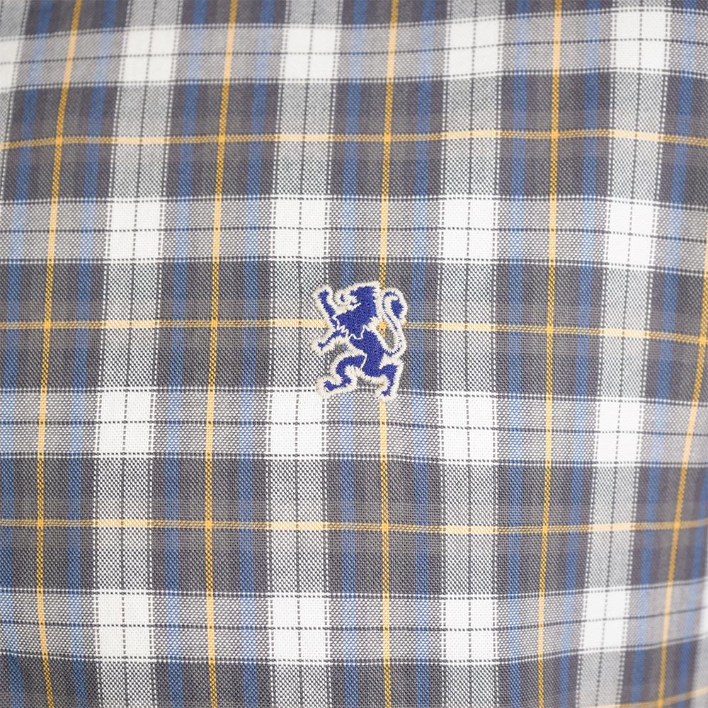 Men Slim Cotton Embroidered Oxford Shirt