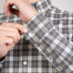 Men Slim Cotton Embroidered Oxford Shirt