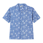 Men's Relaxed Linen Cotton Printed Shirt
