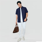 Men's Regular Fit Wrinkle-Free Short Sleeve Oxford Shirt