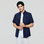 Men's Regular Fit Wrinkle-Free Short Sleeve Oxford Shirt