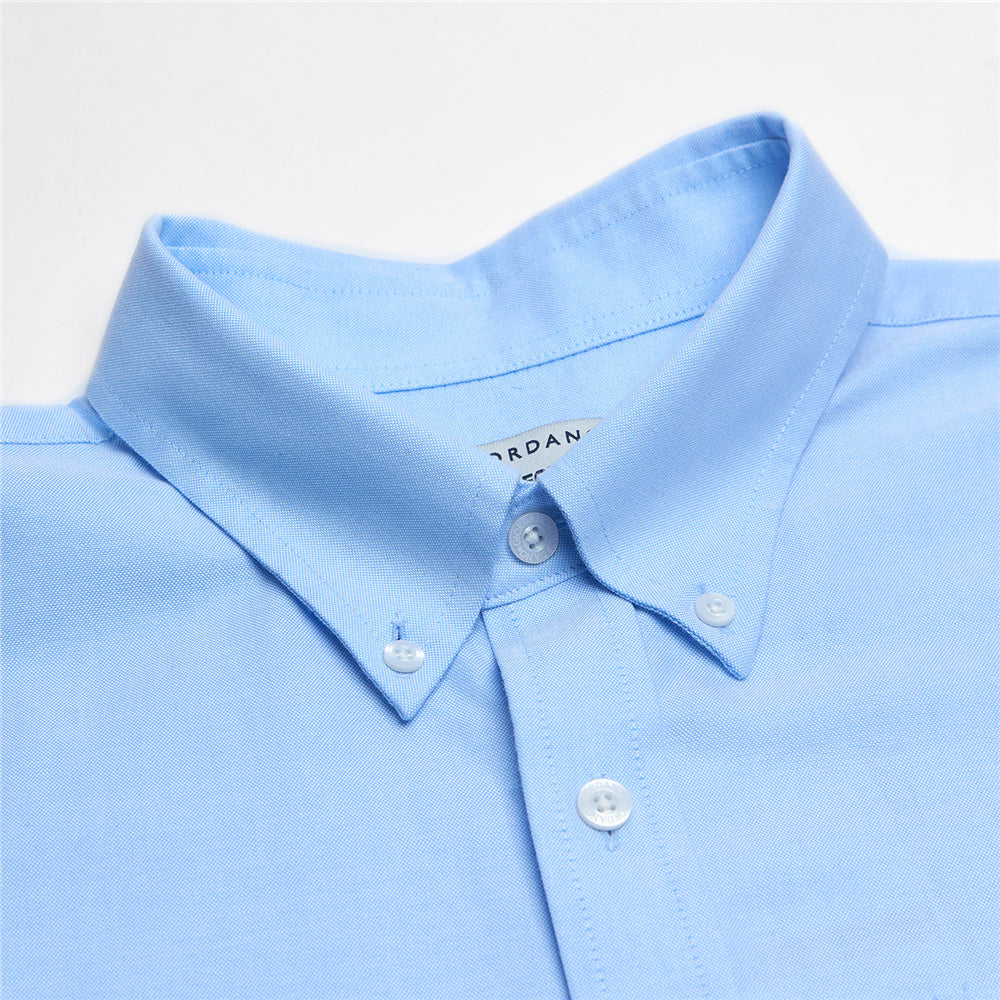 Men's Regular Fit Wrinkle-Free Short Sleeve Oxford Shirt