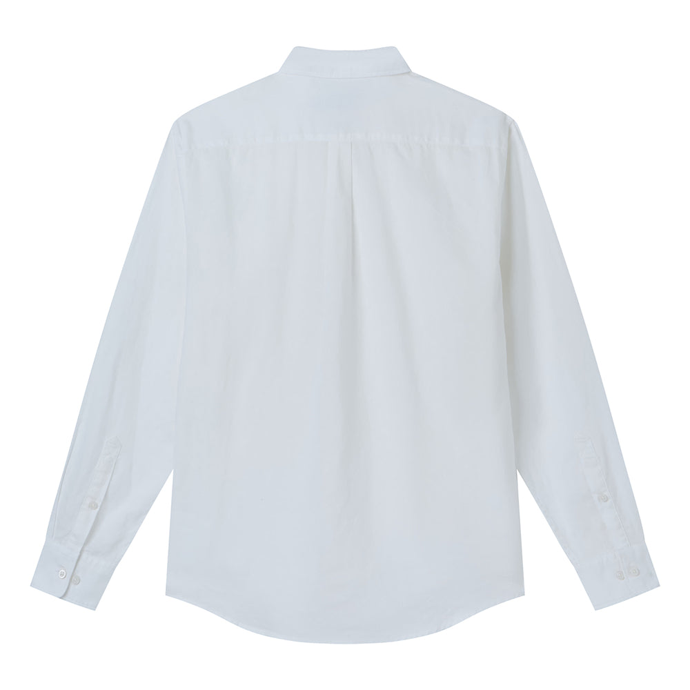 Men's Slim Linen Cotton Solid Shirt