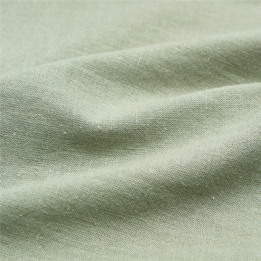 Men's Slim Linen Cotton Solid Shirt