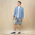 Men's Slim Linen Cotton Solid Shirt