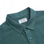 Men's Slim Linen Cotton Solid Shirt
