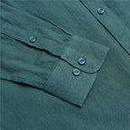 Men's Slim Linen Cotton Solid Shirt