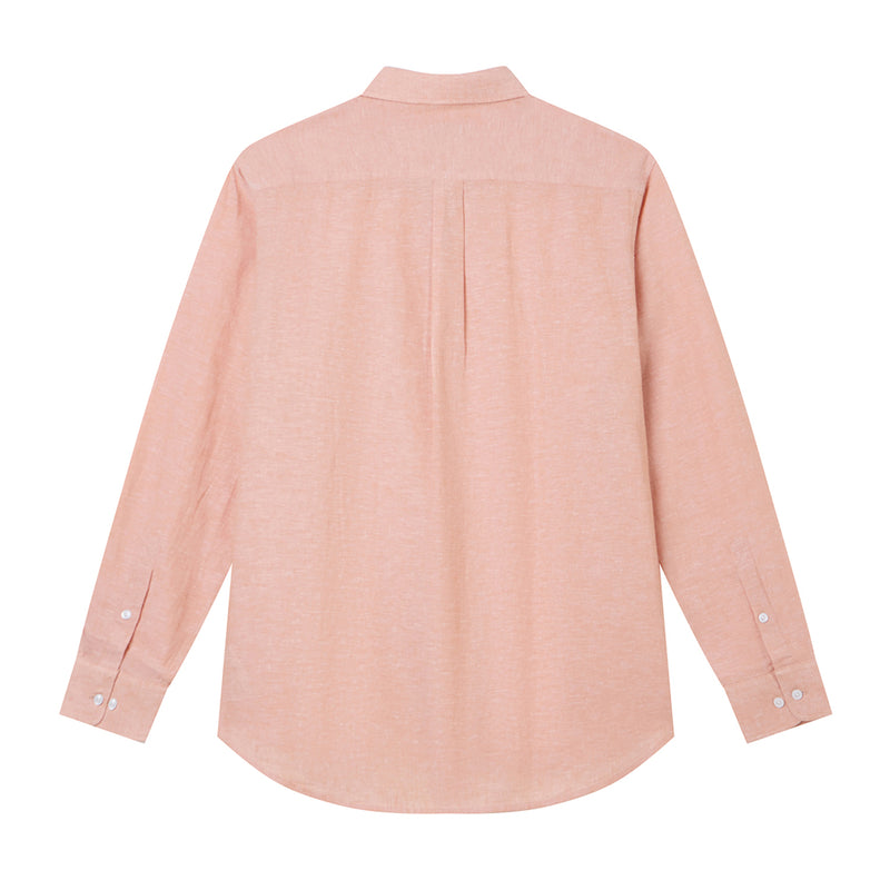 Men's Slim Linen Cotton Solid Shirt