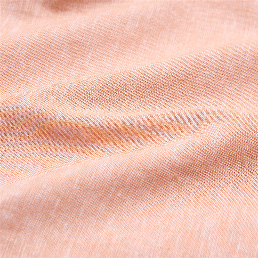 Men's Slim Linen Cotton Solid Shirt