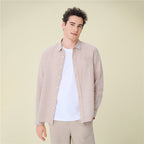 Men's Slim Linen Cotton Solid Shirt