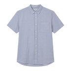 Men's Slim Linen Cotton Short-Sleeve Shirt