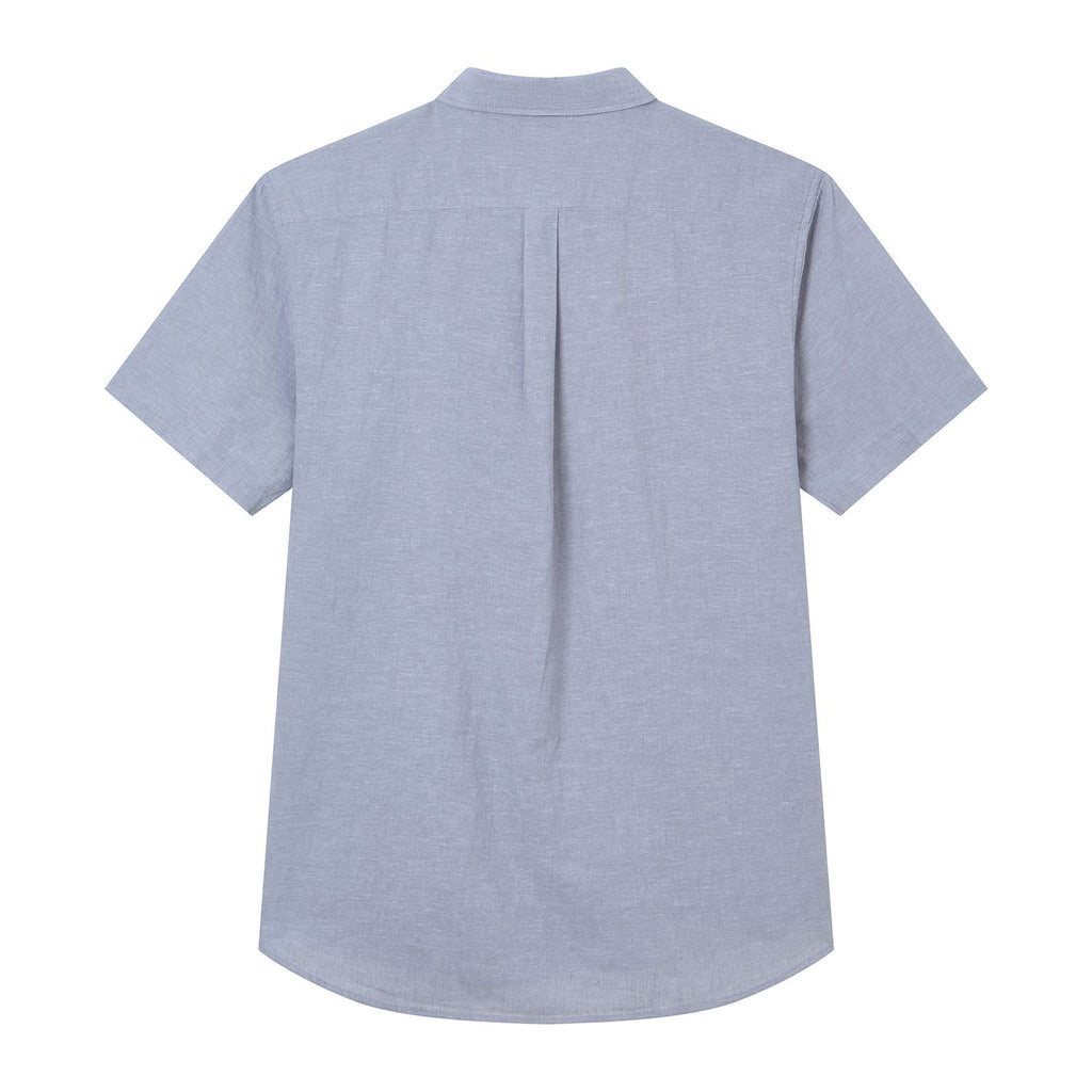Men's Slim Linen Cotton Short-Sleeve Shirt