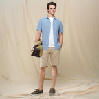Men's Slim Linen Cotton Short-Sleeve Shirt