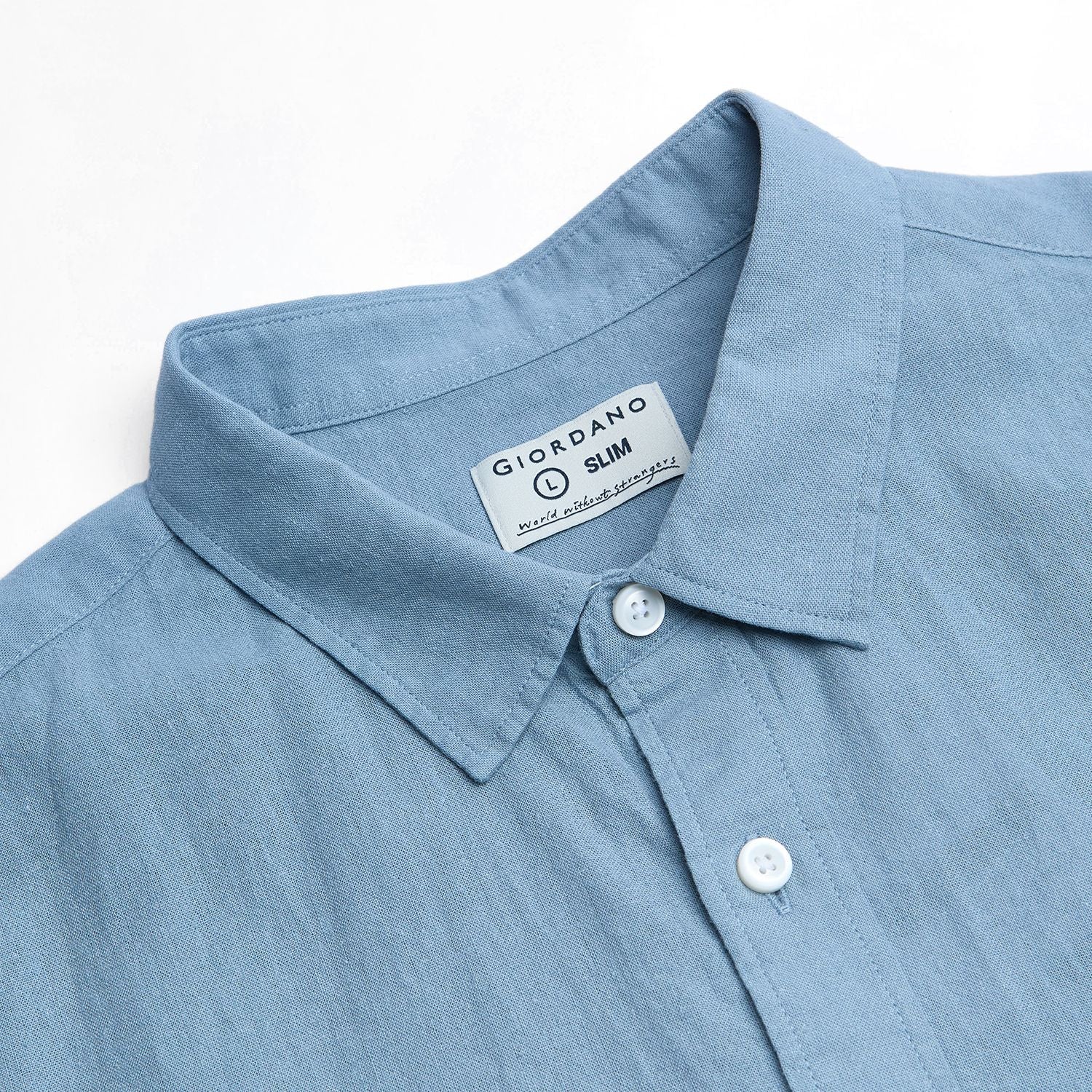 Men's Slim Linen Cotton Short-Sleeve Shirt