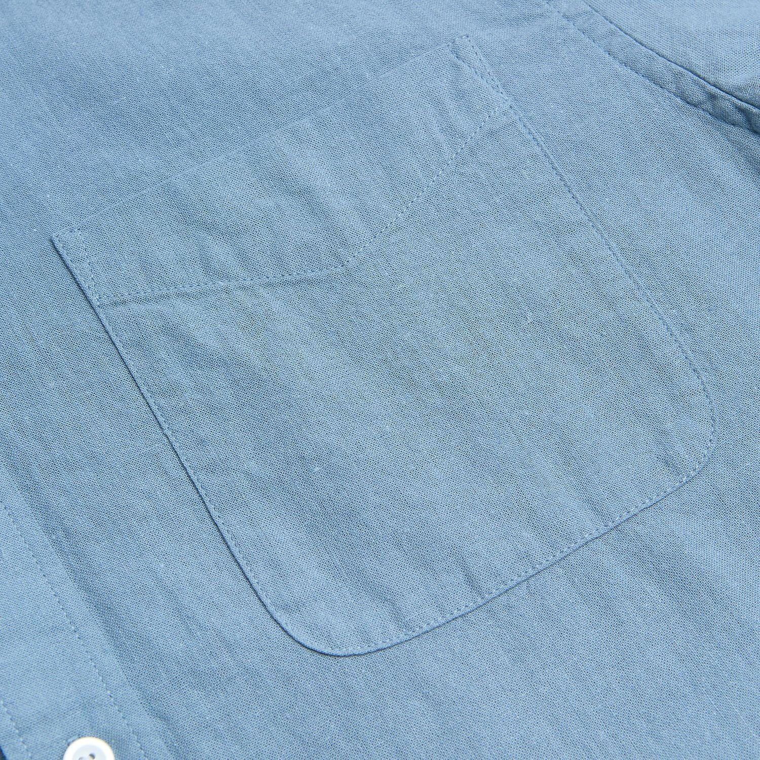 Men's Slim Linen Cotton Short-Sleeve Shirt