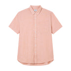 Men's Slim Linen Cotton Short-Sleeve Shirt