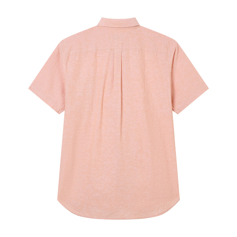 Men's Slim Linen Cotton Short-Sleeve Shirt