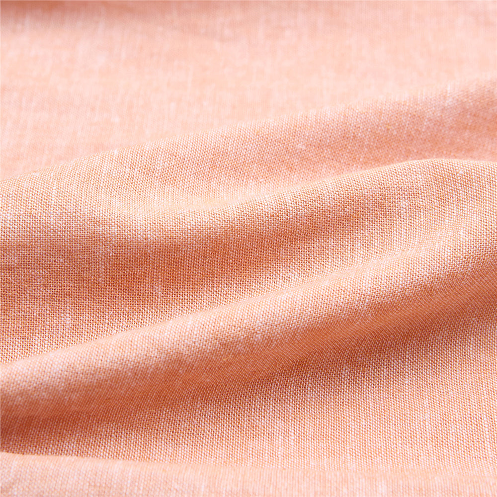 Men's Slim Linen Cotton Short-Sleeve Shirt