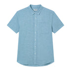 Men's Slim Linen Cotton Short-Sleeve Shirt
