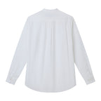 Men's Slim Linen Cotton Band Collar Shirt